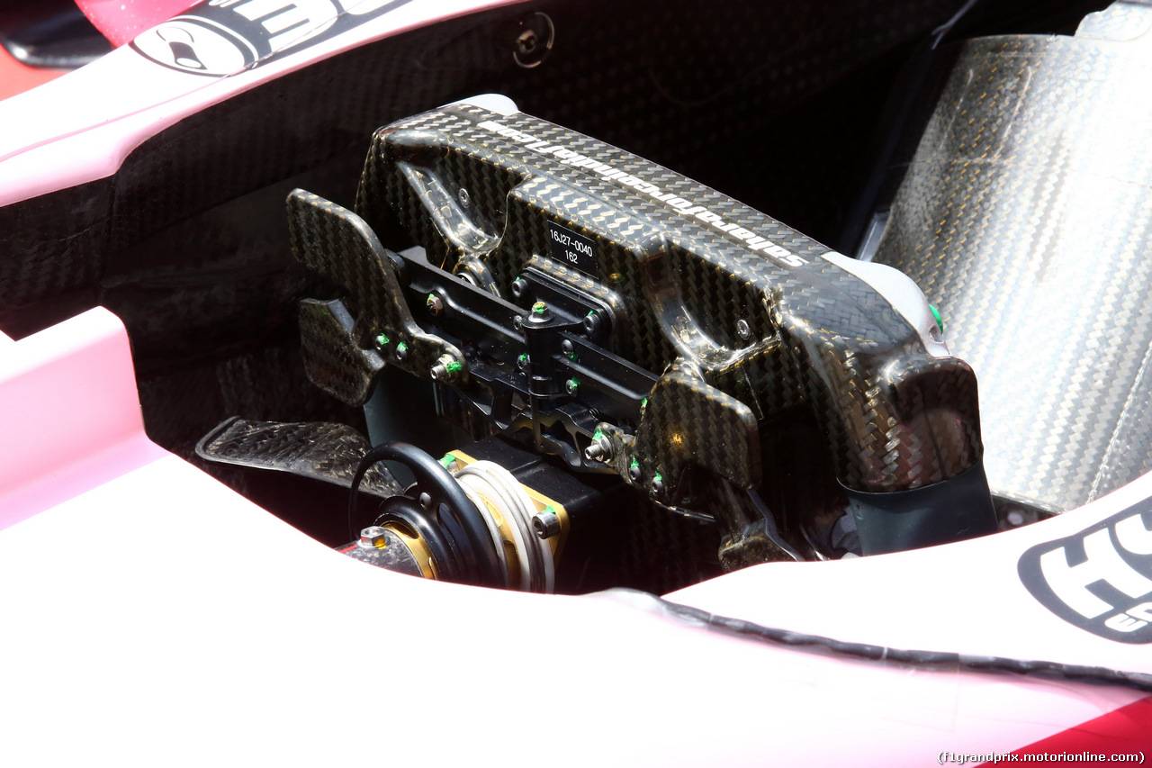 GP BAHRAIN, 13.04.2017 - The steering wheel of Sahara Force India F1 VJM010