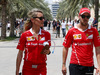 GP BAHRAIN, 13.04.2017 - Britta Roeske (AUT) Ferrari Press Officer e Sebastian Vettel (GER) Ferrari SF70H