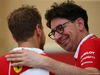 GP BAHRAIN, 13.04.2017 - Sebastian Vettel (GER) Ferrari SF70H e Mattia Binotto (ITA) Chief Technical Officer, Ferrari
