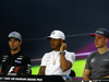 GP BAHRAIN, 13.04.2017 - Conferenza Stampa, Sergio Perez (MEX) Sahara Force India F1 VJM010, Lewis Hamilton (GBR) Mercedes AMG F1 W08 e Stoffel Vandoorne (BEL) McLaren MCL32