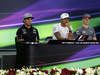 GP BAHRAIN, 13.04.2017 - Conferenza Stampa, Sergio Perez (MEX) Sahara Force India F1 VJM010, Lewis Hamilton (GBR) Mercedes AMG F1 W08 e Stoffel Vandoorne (BEL) McLaren MCL32