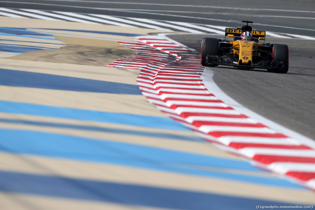 GP BAHRAIN, 15.04.2017 - Prove Libere 3, Nico Hulkenberg (GER) Renault Sport F1 Team RS17