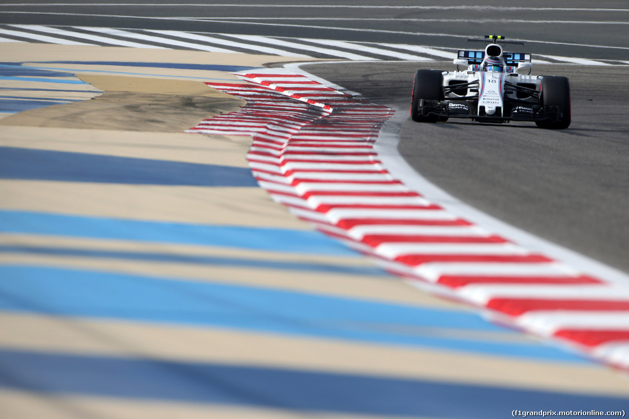 GP BAHRAIN, 15.04.2017 - Prove Libere 3, Lance Stroll (CDN) Williams FW40