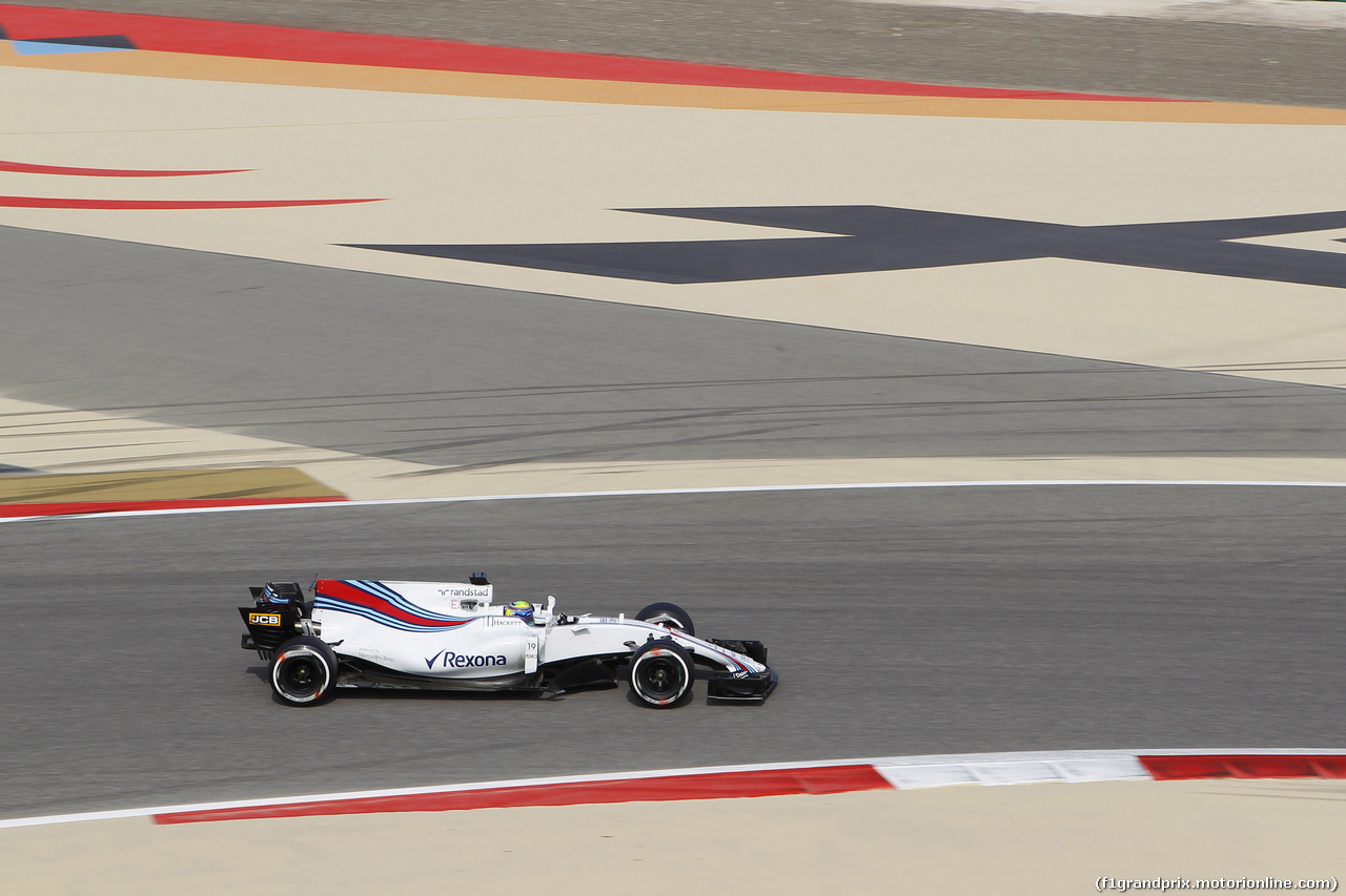 GP BAHRAIN, 15.04.2017 - Prove Libere 3, Felipe Massa (BRA) Williams FW40