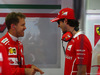 GP BAHRAIN, 15.04.2017 - Free Practice 3, Sebastian Vettel (GER) Ferrari SF70H e Antonio Giovinazzi (ITA) Test Driver, Ferrari