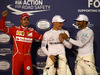 GP BAHRAIN, 15.04.2017 - Qualifiche, 3rd place Sebastian Vettel (GER) Ferrari SF70H, Valtteri Bottas (FIN) Mercedes AMG F1 W08 pole position e 2nd place Lewis Hamilton (GBR) Mercedes AMG F1 W08