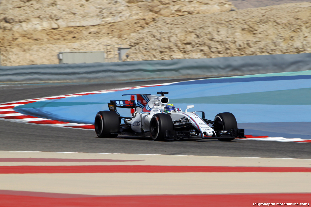GP BAHRAIN, 14.04.2017 - Prove Libere 1, Felipe Massa (BRA) Williams FW40