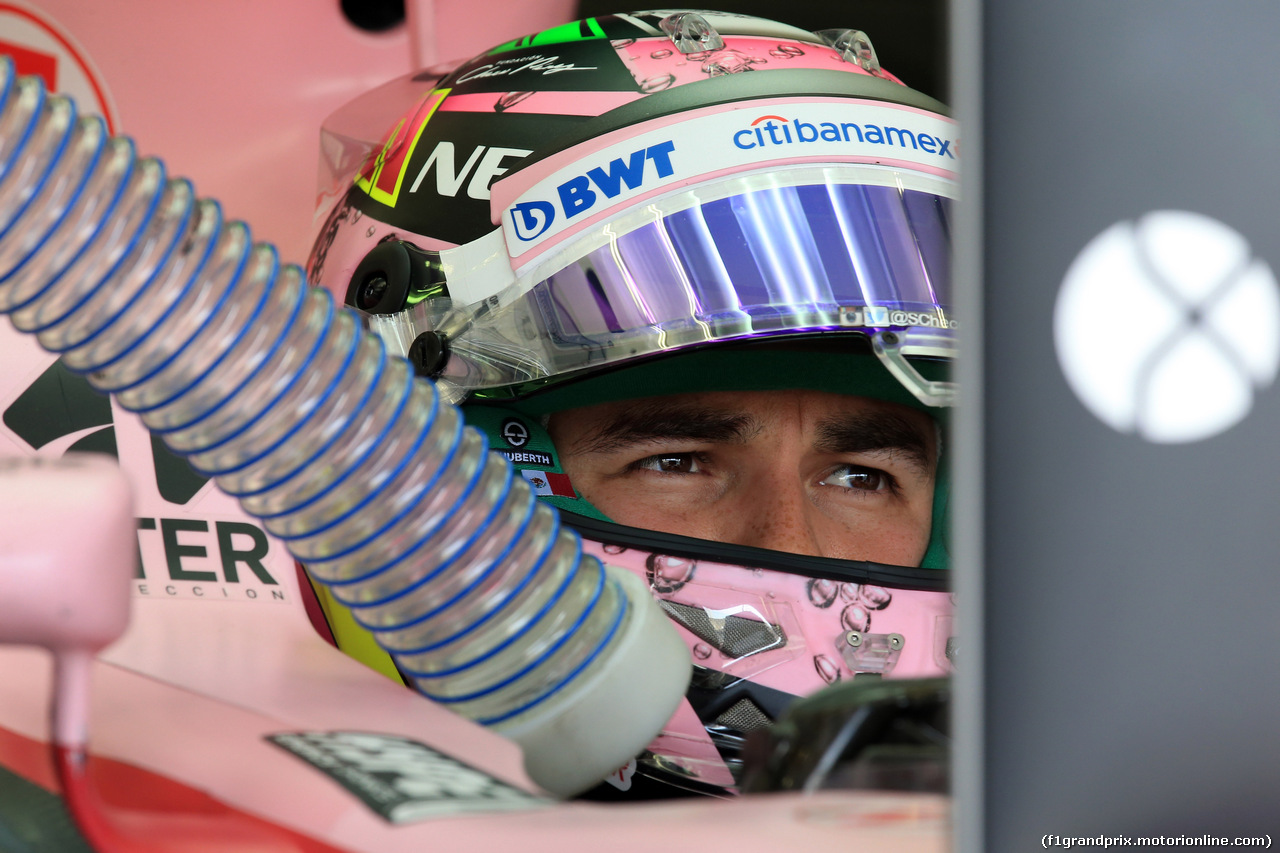 GP BAHRAIN, 14.04.2017 - Prove Libere 1, Sergio Perez (MEX) Sahara Force India F1 VJM010