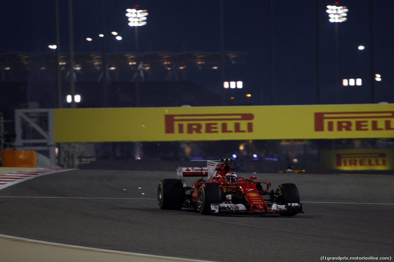 GP BAHRAIN, 14.04.2017 - Prove Libere 2, Kimi Raikkonen (FIN) Ferrari SF70H