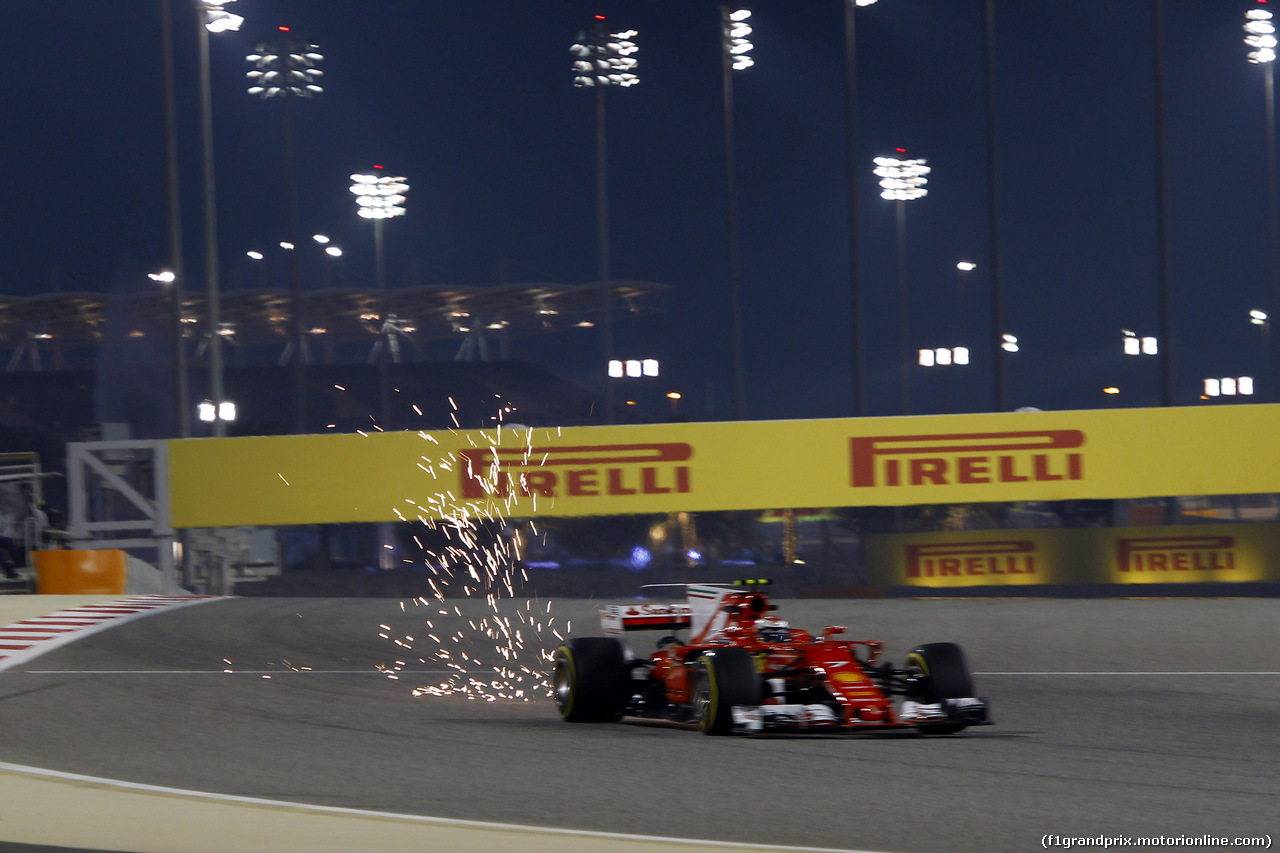 GP BAHRAIN, 14.04.2017 - Prove Libere 2, Kimi Raikkonen (FIN) Ferrari SF70H