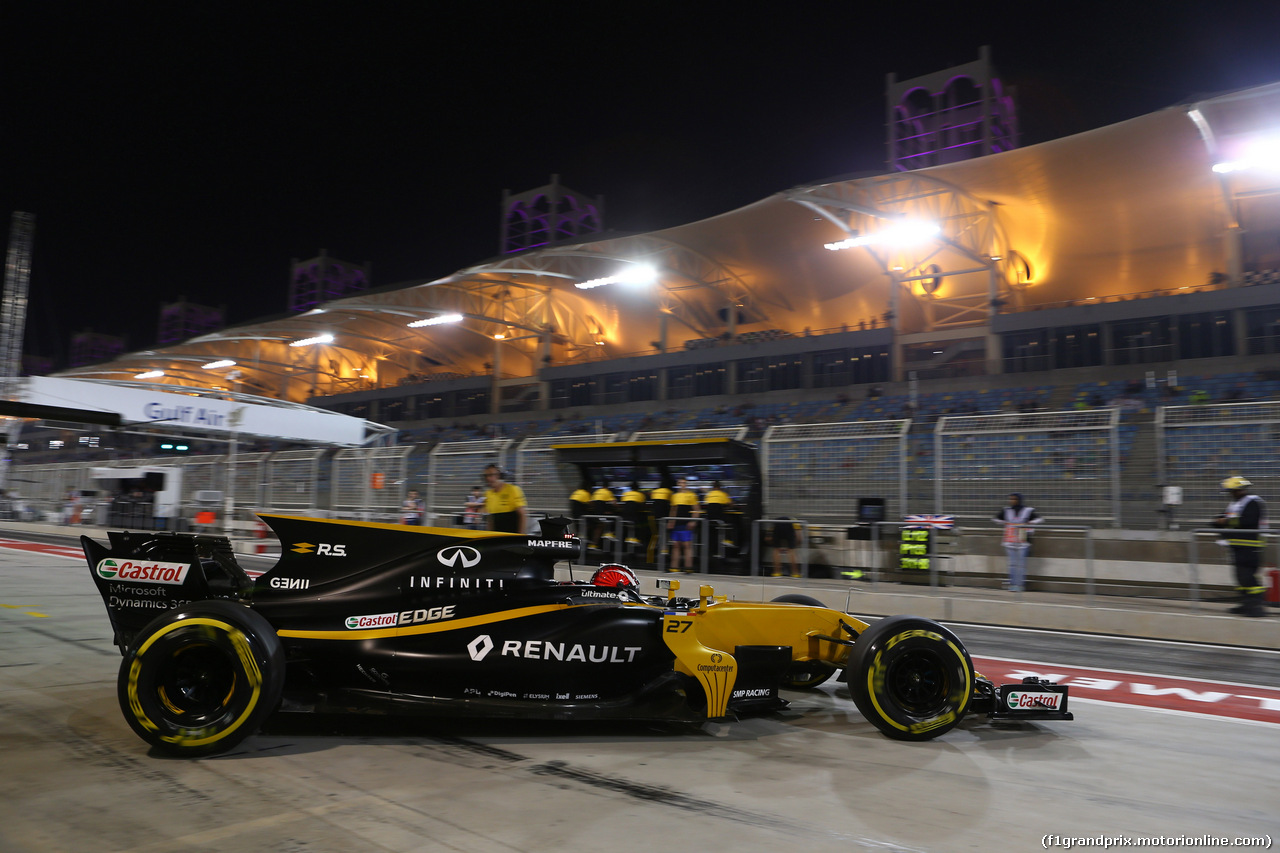 GP BAHRAIN, 14.04.2017 - Prove Libere 2, Nico Hulkenberg (GER) Renault Sport F1 Team RS17