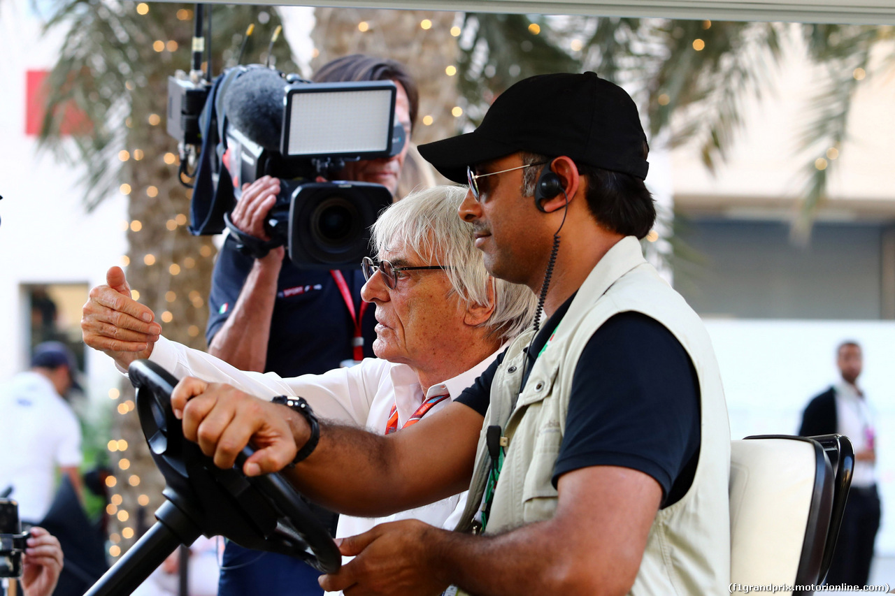 GP BAHRAIN, 14.04.2017 - Prove Libere 2, Bernie Ecclestone (GBR)