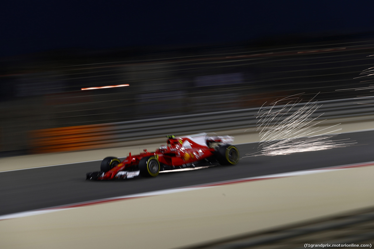 GP BAHRAIN, 14.04.2017 - Prove Libere 2, Kimi Raikkonen (FIN) Ferrari SF70H