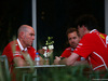 GP BAHRAIN, 13.04.2017 - Jock Clear (GBR) Ferrari Engineering Director, Sebastian Vettel (GER) Ferrari SF70H e Mattia Binotto (ITA) Chief Technical Officer, Ferrari