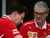 GP BAHRAIN, 14.04.2017 - Mattia Binotto (ITA) Chief Technical Officer, Ferrari e Maurizio Arrivabene (ITA) Ferrari Team Principal