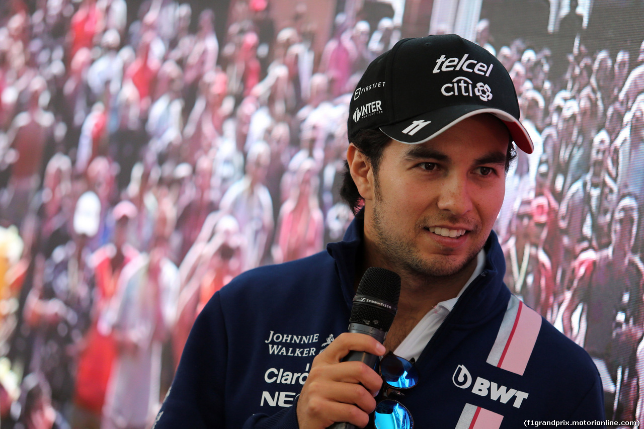 GP BELGIO, 27.08.2017 - Sergio Perez (MEX) Sahara Force India F1 VJM010