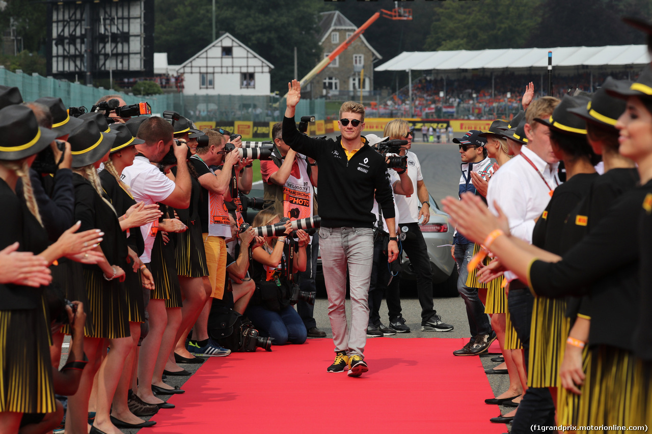 GP BELGIO, 27.08.2017 -  Nico Hulkenberg (GER) Renault Sport F1 Team RS17