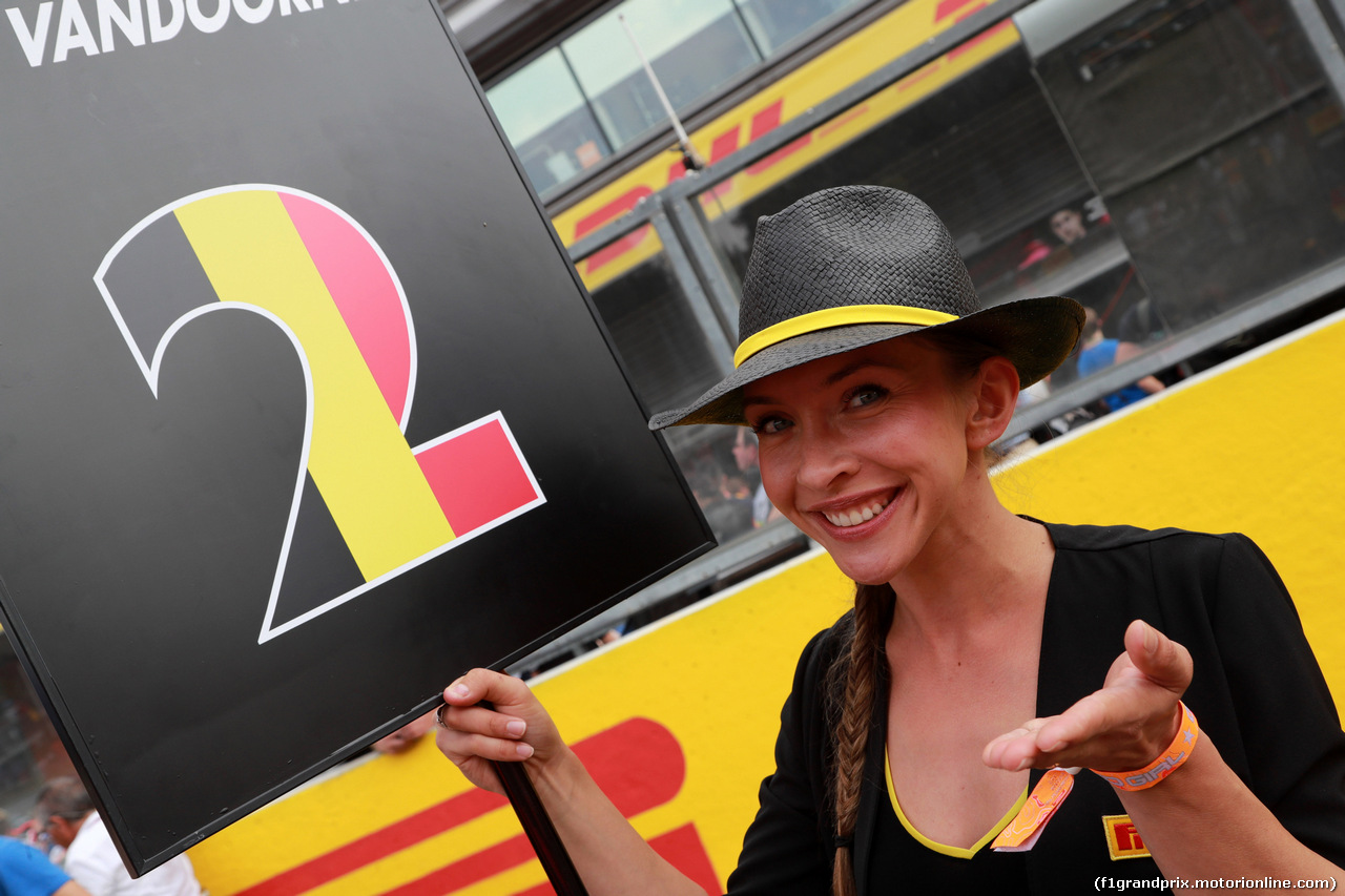 GP BELGIO, 27.08.2017 -  griglia Ragazza