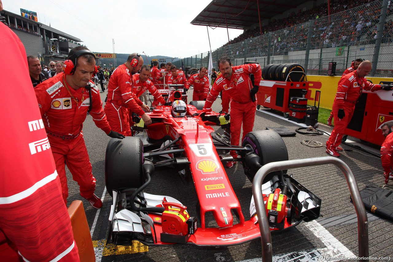 GP BELGIO, 27.08.2017 -  Gara, Sebastian Vettel (GER) Ferrari SF70H