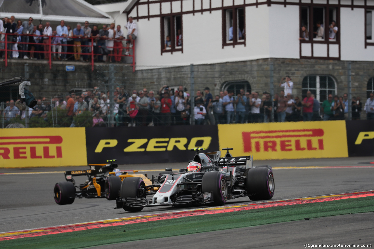 GP BELGIO, 27.08.2017 -  Gara, Kevin Magnussen (DEN) Haas F1 Team VF-17