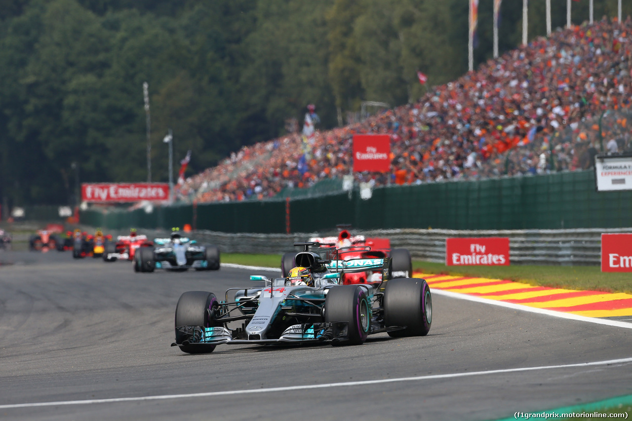 GP BELGIO, 27.08.2017 -  Gara, Lewis Hamilton (GBR) Mercedes AMG F1 W08