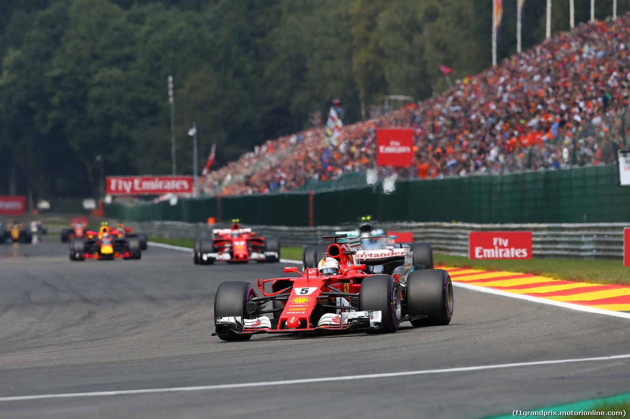 GP BELGIO, 27.08.2017 -  Gara, Sebastian Vettel (GER) Ferrari SF70H