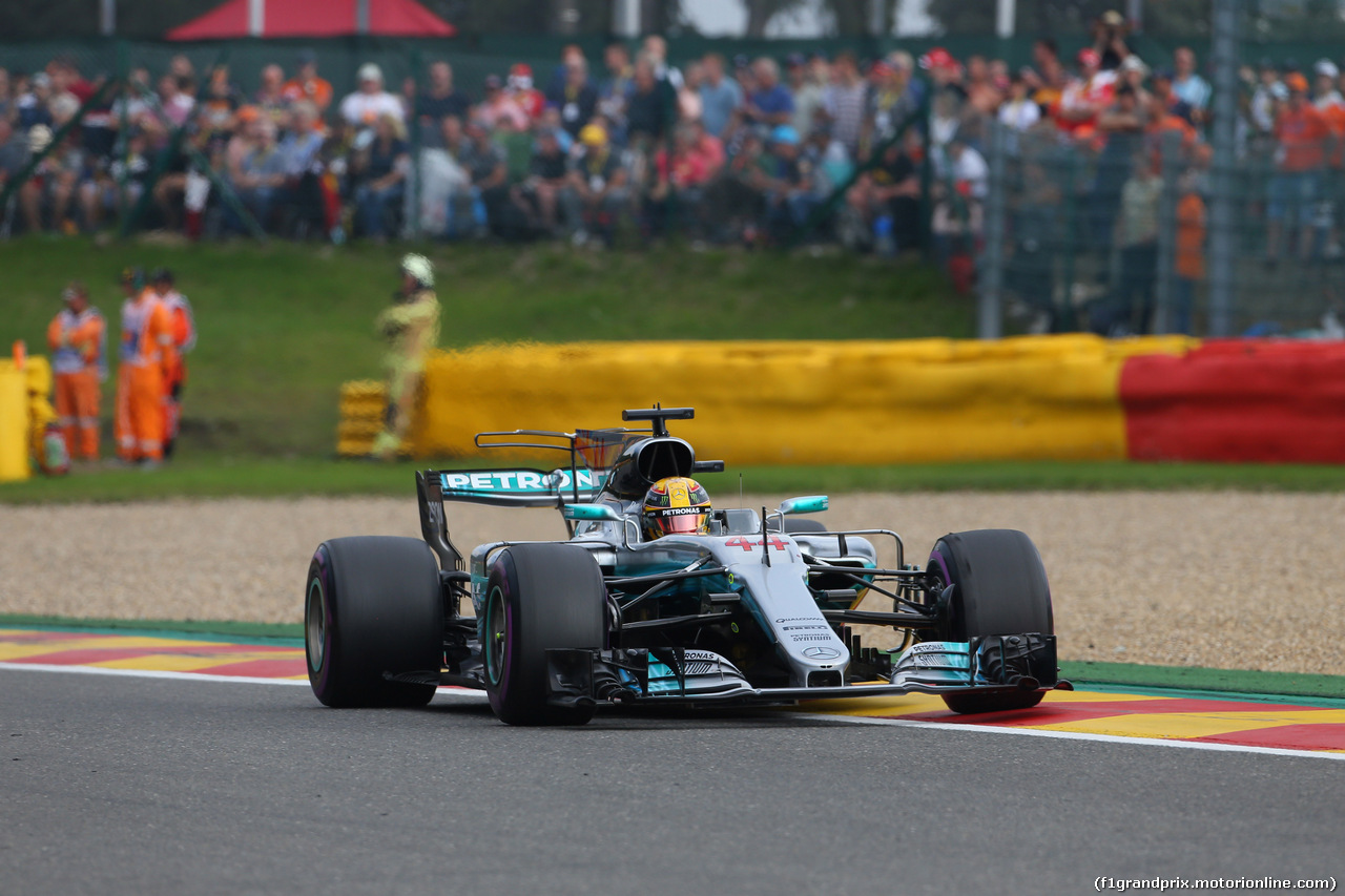 GP BELGIO, 27.08.2017 -  Gara, Lewis Hamilton (GBR) Mercedes AMG F1 W08