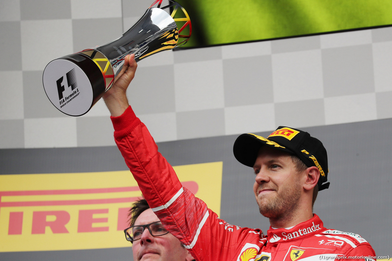 GP BELGIO, 27.08.2017 -  Gara, 2nd place Sebastian Vettel (GER) Ferrari SF70H