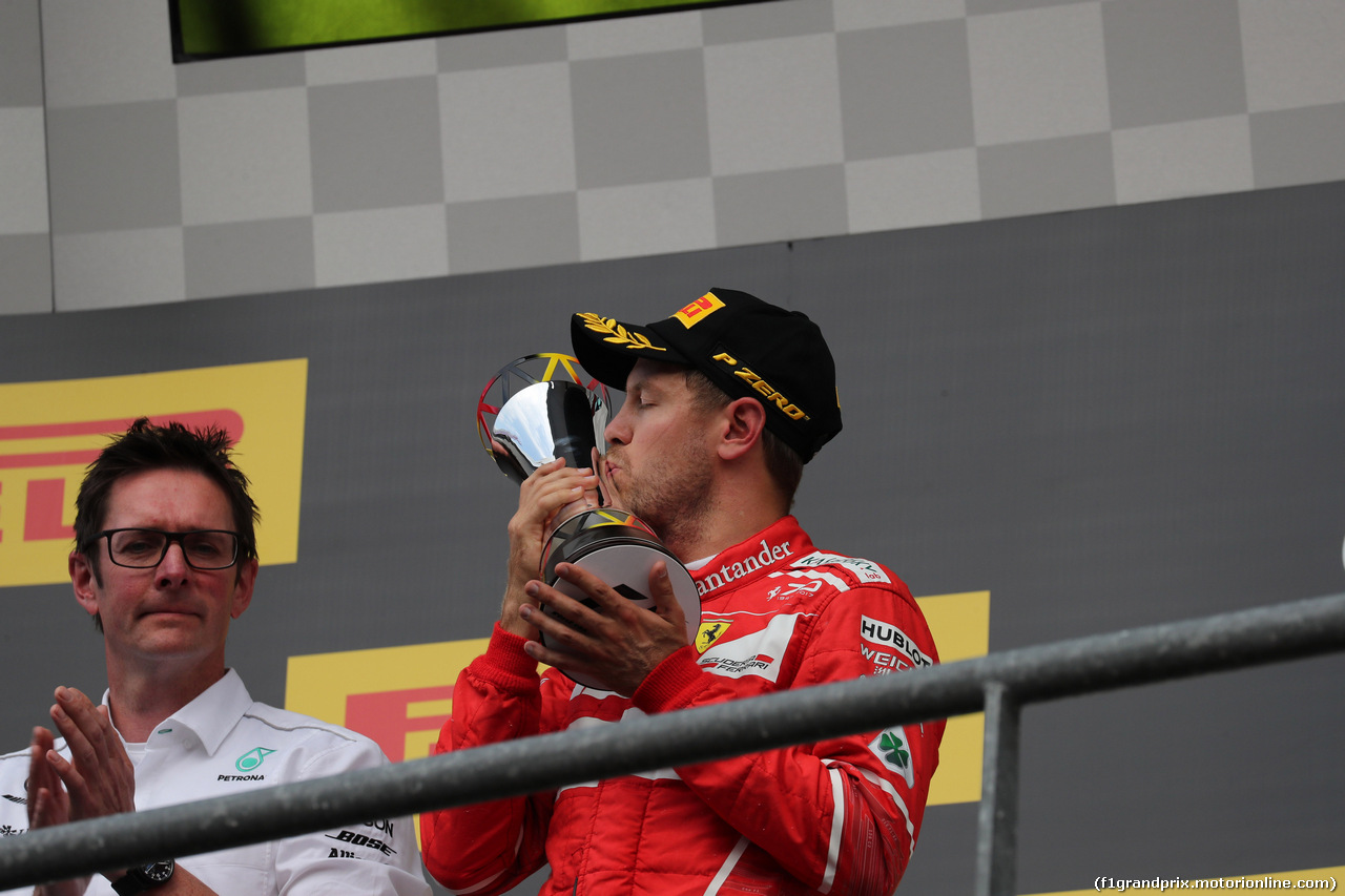 GP BELGIO, 27.08.2017 -  Gara, 2nd place Sebastian Vettel (GER) Ferrari SF70H