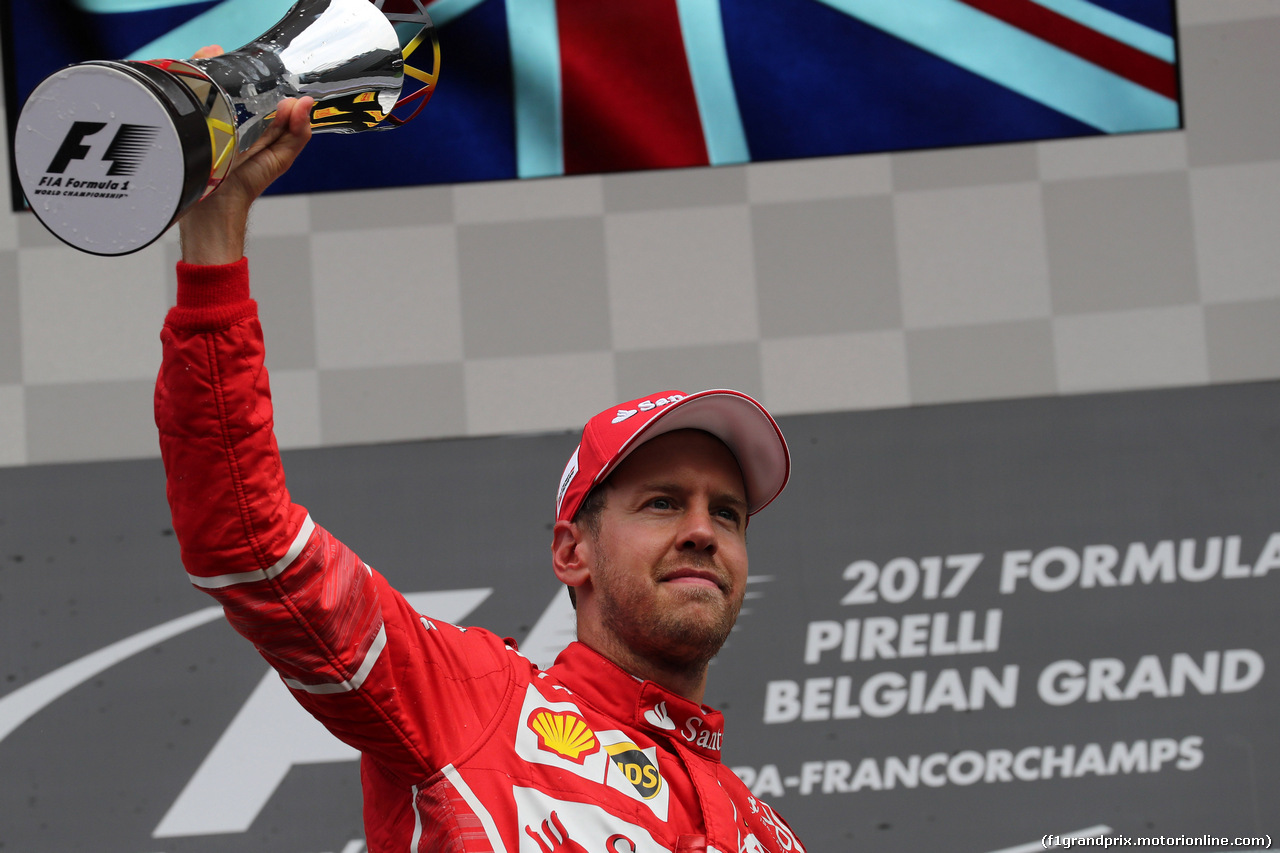 GP BELGIO, 27.08.2017 -  Gara, 2nd place Sebastian Vettel (GER) Ferrari SF70H