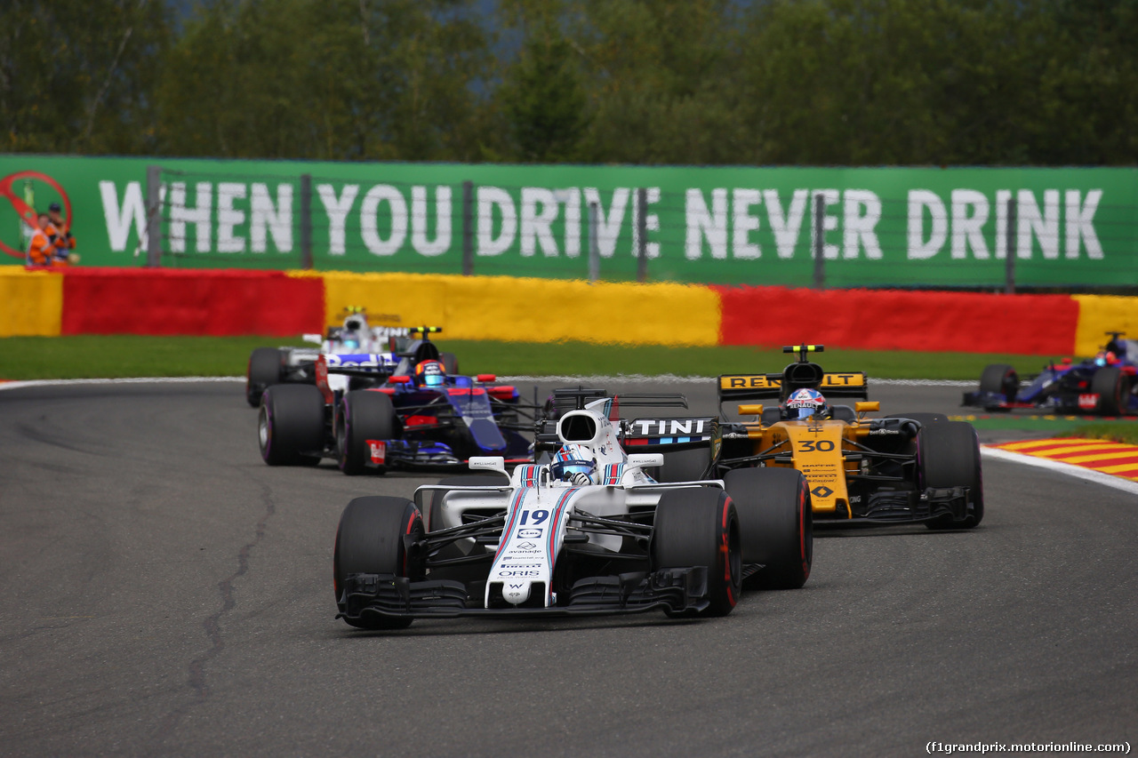 GP BELGIO, 27.08.2017 -  Gara, Felipe Massa (BRA) Williams FW40