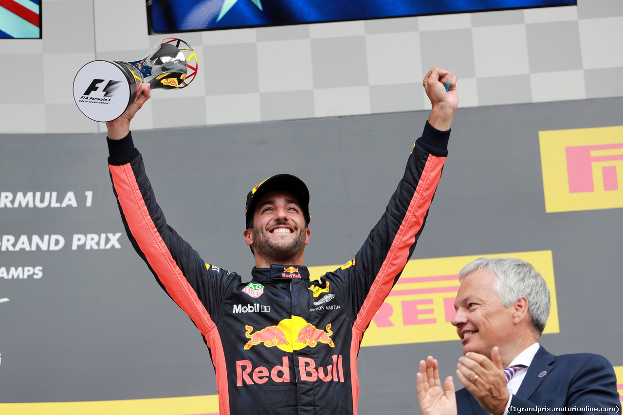 GP BELGIO, 27.08.2017 -  Gara, 3rd place Daniel Ricciardo (AUS) Red Bull Racing RB13