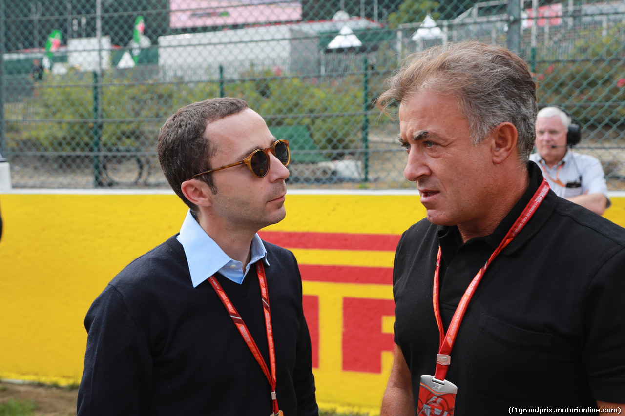 GP BELGIO, 27.08.2017 -  Gara, Nicola Todt (FRA) e Jean Alesi (FRA)