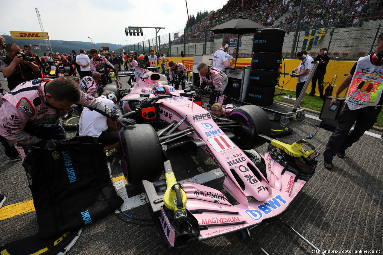 GP BELGIO, 27.08.2017 -  Gara, Sergio Perez (MEX) Sahara Force India F1 VJM010