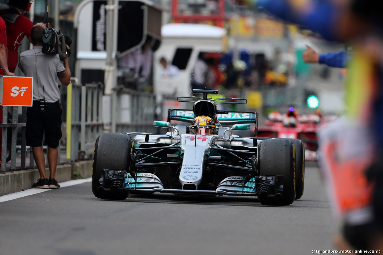 GP BELGIO, 27.08.2017 -  Gara, Lewis Hamilton (GBR) Mercedes AMG F1 W08