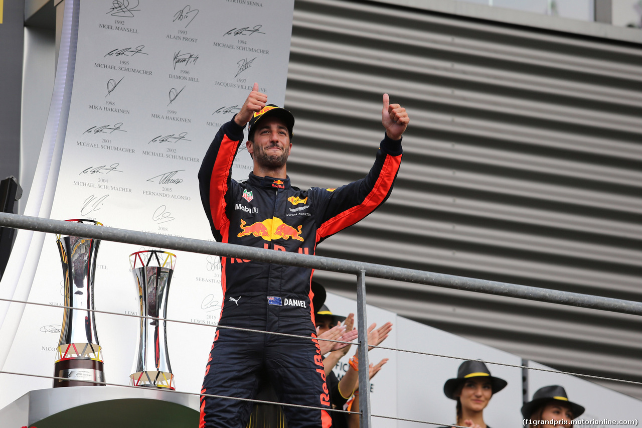 GP BELGIO, 27.08.2017 -  Gara, 3rd place Daniel Ricciardo (AUS) Red Bull Racing RB13