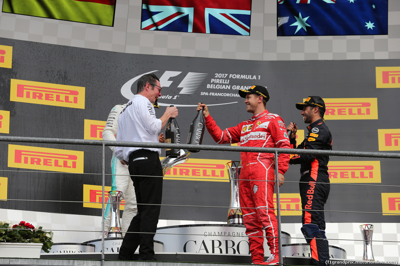 GP BELGIO, 27.08.2017 -  Gara, 2nd place Sebastian Vettel (GER) Ferrari SF70H