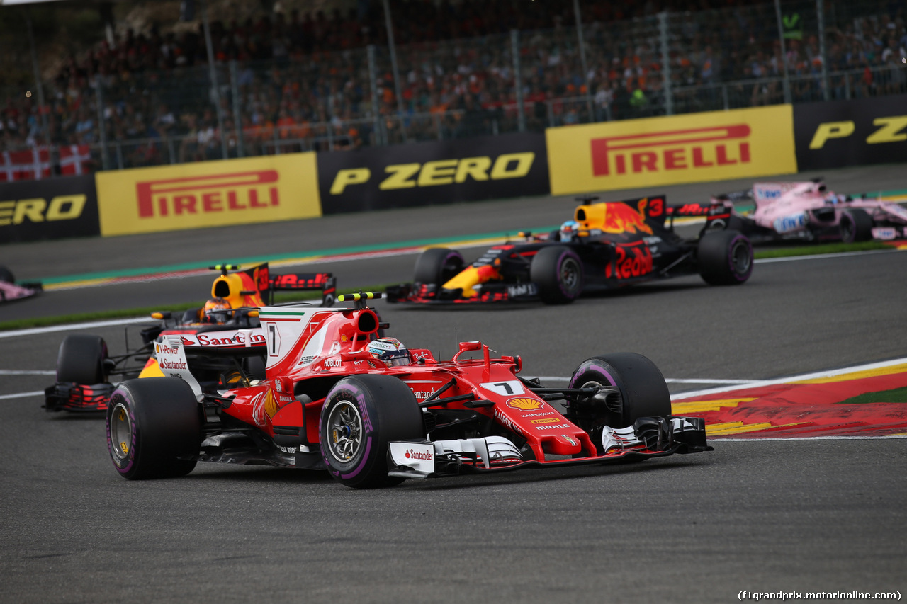 GP BELGIO, 27.08.2017 -  Gara, Kimi Raikkonen (FIN) Ferrari SF70H