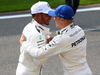GP BELGIO, 26.08.2017 - Qualifiche, Lewis Hamilton (GBR) Mercedes AMG F1 W08 pole position e 3rd place Valtteri Bottas (FIN) Mercedes AMG F1 W08