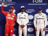 GP BELGIO, 26.08.2017 - Qualifiche, 2nd place Sebastian Vettel (GER) Ferrari SF70H, Lewis Hamilton (GBR) Mercedes AMG F1 W08 pole position e 3rd place Valtteri Bottas (FIN) Mercedes AMG F1 W08