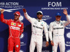 GP BELGIO, 26.08.2017 - Qualifiche, 2nd place Sebastian Vettel (GER) Ferrari SF70H, Lewis Hamilton (GBR) Mercedes AMG F1 W08 pole position e 3rd place Valtteri Bottas (FIN) Mercedes AMG F1 W08
