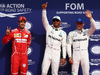 GP BELGIO, 26.08.2017 - Qualifiche, 2nd place Sebastian Vettel (GER) Ferrari SF70H, Lewis Hamilton (GBR) Mercedes AMG F1 W08 pole position e 3rd place Valtteri Bottas (FIN) Mercedes AMG F1 W08