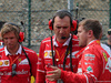 GP BELGIO, 27.08.2017 -  Gara, Antti Kontsas (FIN) Sebastian Vettel Personal Trainer, Riccardo Adami (ITA) Ferrari Gara Engineer e Sebastian Vettel (GER) Ferrari SF70H
