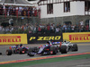 GP BELGIO, 27.08.2017 -  Gara, Carlos Sainz Jr (ESP) Scuderia Toro Rosso STR12 davanti a Lance Stroll (CDN) Williams FW40
