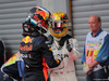 GP BELGIO, 27.08.2017 -  Gara, 3rd place Daniel Ricciardo (AUS) Red Bull Racing RB13 e Lewis Hamilton (GBR) Mercedes AMG F1 W08 vincitore