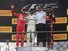 GP BELGIO, 27.08.2017 -  Gara, 2nd place Sebastian Vettel (GER) Ferrari SF70H, Lewis Hamilton (GBR) Mercedes AMG F1 W08 vincitore e 3rd place Daniel Ricciardo (AUS) Red Bull Racing RB13