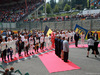 GP BELGIO, 27.08.2017 -  Gara, The drives observe the national anthem