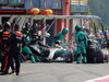 GP BELGIO, 27.08.2017 -  Gara, Pit stop, Lewis Hamilton (GBR) Mercedes AMG F1 W08