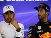 GP BELGIO, 27.08.2017 -  Gara, Conferenza Stampa, Lewis Hamilton (GBR) Mercedes AMG F1 W08 e Daniel Ricciardo (AUS) Red Bull Racing RB13