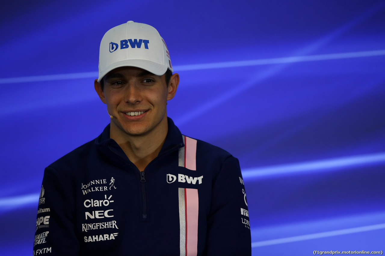 GP BELGIO, 24.08.2017 - Conferenza Stampa, Esteban Ocon (FRA) Sahara Force India F1 VJM10